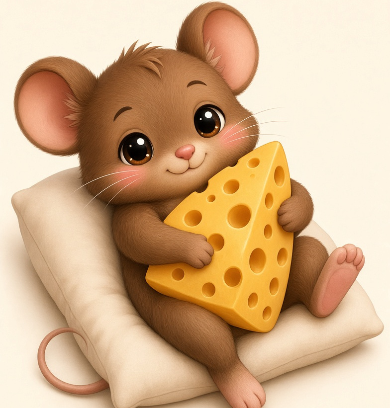 mouse with cheese